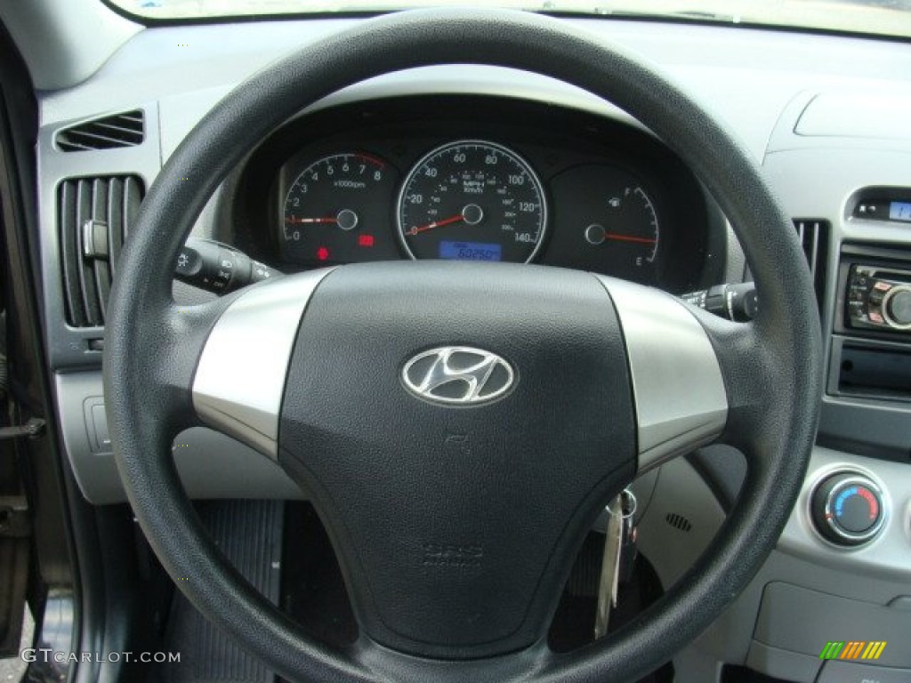 2010 Elantra Blue - Ebony Black / Gray photo #13