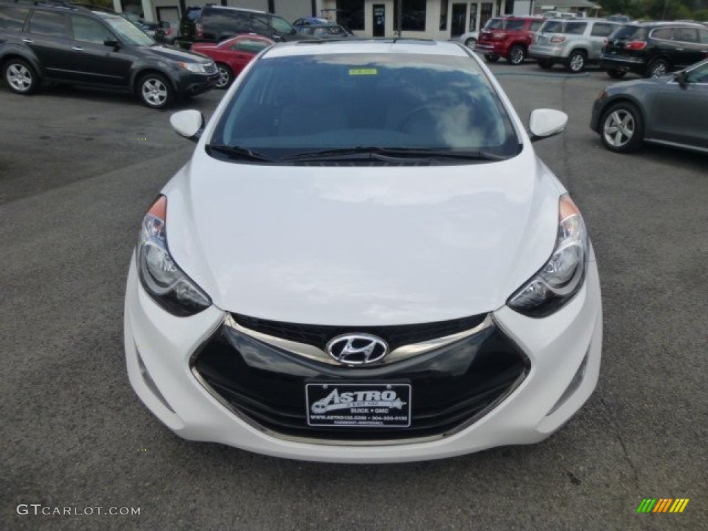 2013 Elantra Coupe GS - Monaco White / Gray photo #2