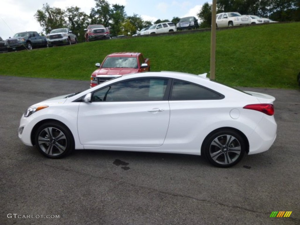2013 Elantra Coupe GS - Monaco White / Gray photo #4