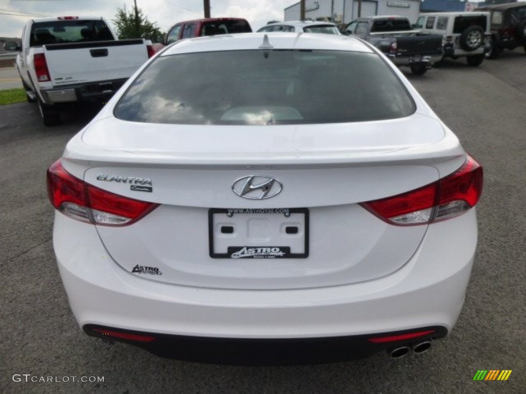 2013 Elantra Coupe GS - Monaco White / Gray photo #6