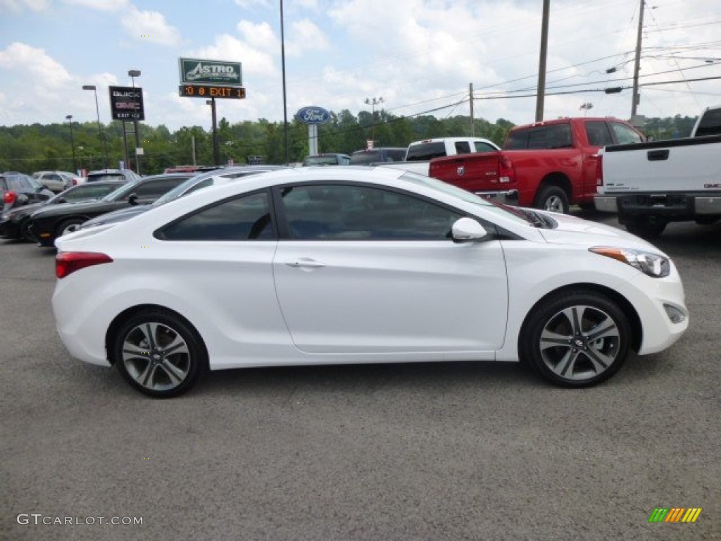 2013 Elantra Coupe GS - Monaco White / Gray photo #8