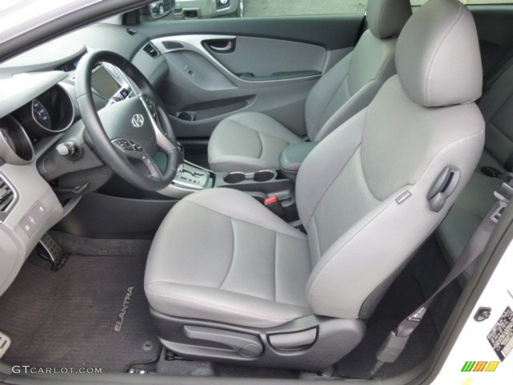 2013 Elantra Coupe GS - Monaco White / Gray photo #15