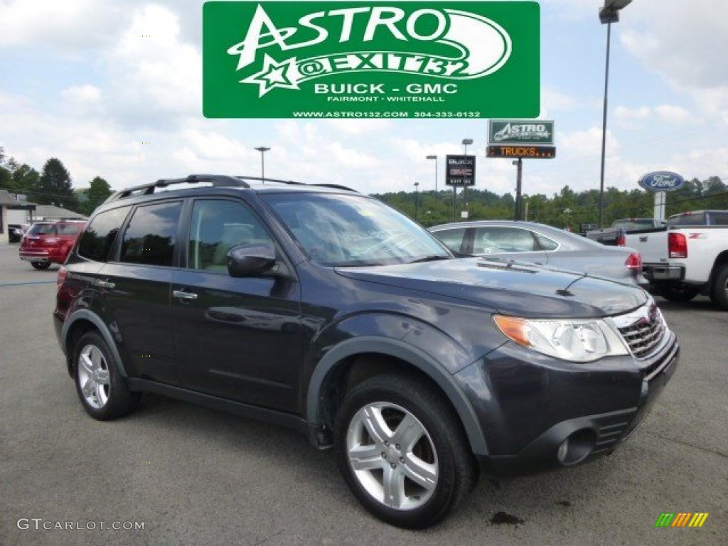 2010 Forester 2.5 X Limited - Dark Gray Metallic / Platinum photo #1