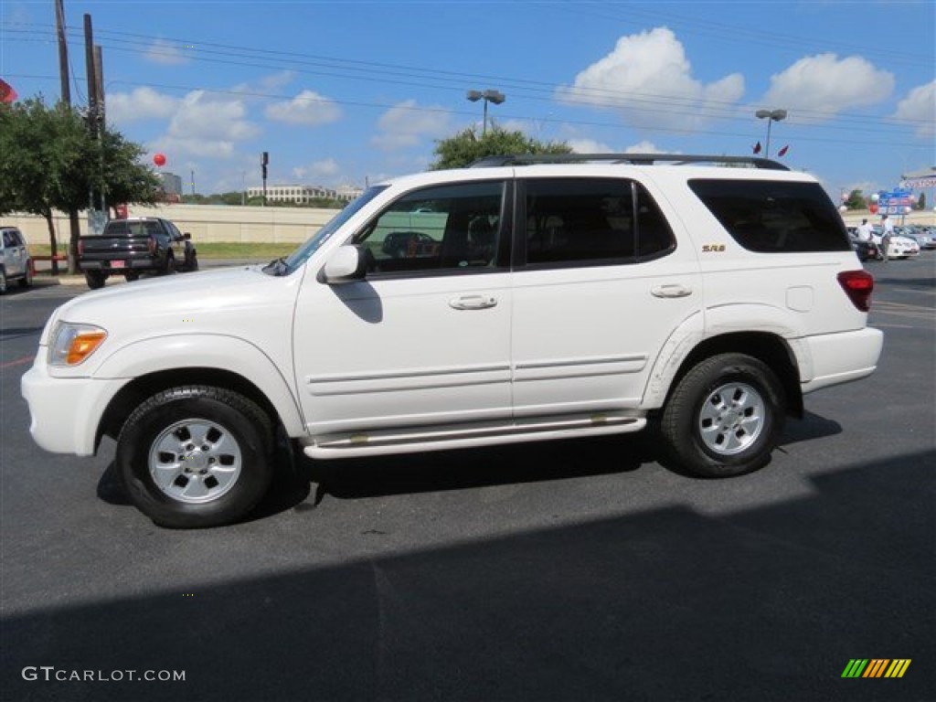 2005 Sequoia SR5 - Natural White / Light Charcoal photo #4