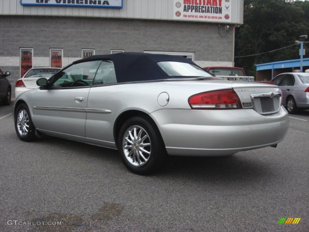 2002 Sebring Limited Convertible - Brilliant Silver Metallic / Deep Royal Blue photo #4