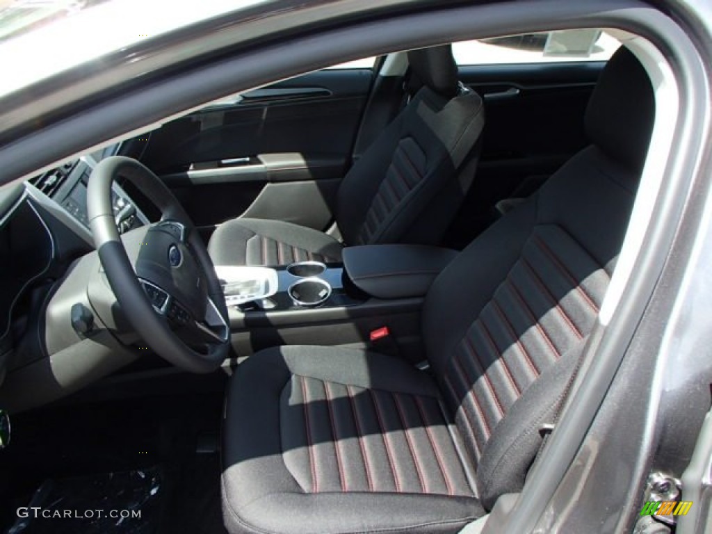 Charcoal Black Interior 2014 Ford Fusion SE EcoBoost Photo #85149878