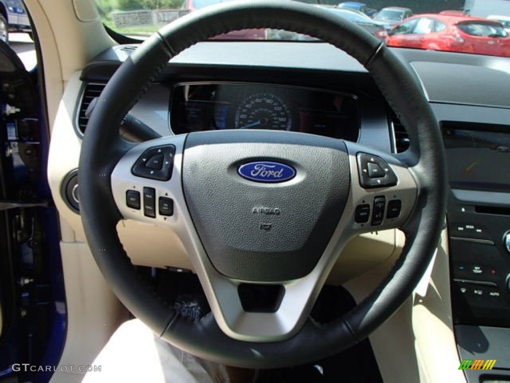 2014 Ford Taurus SEL Dune Steering Wheel Photo #85150862