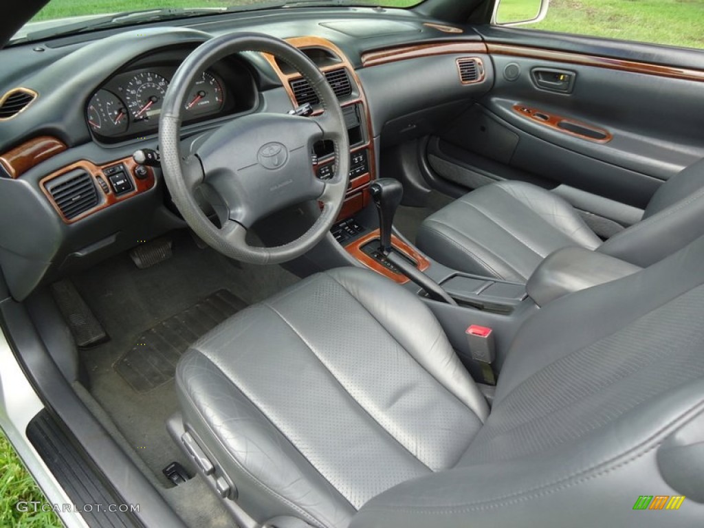 Charcoal Interior 2001 Toyota Solara SLE V6 Convertible Photo #85150889