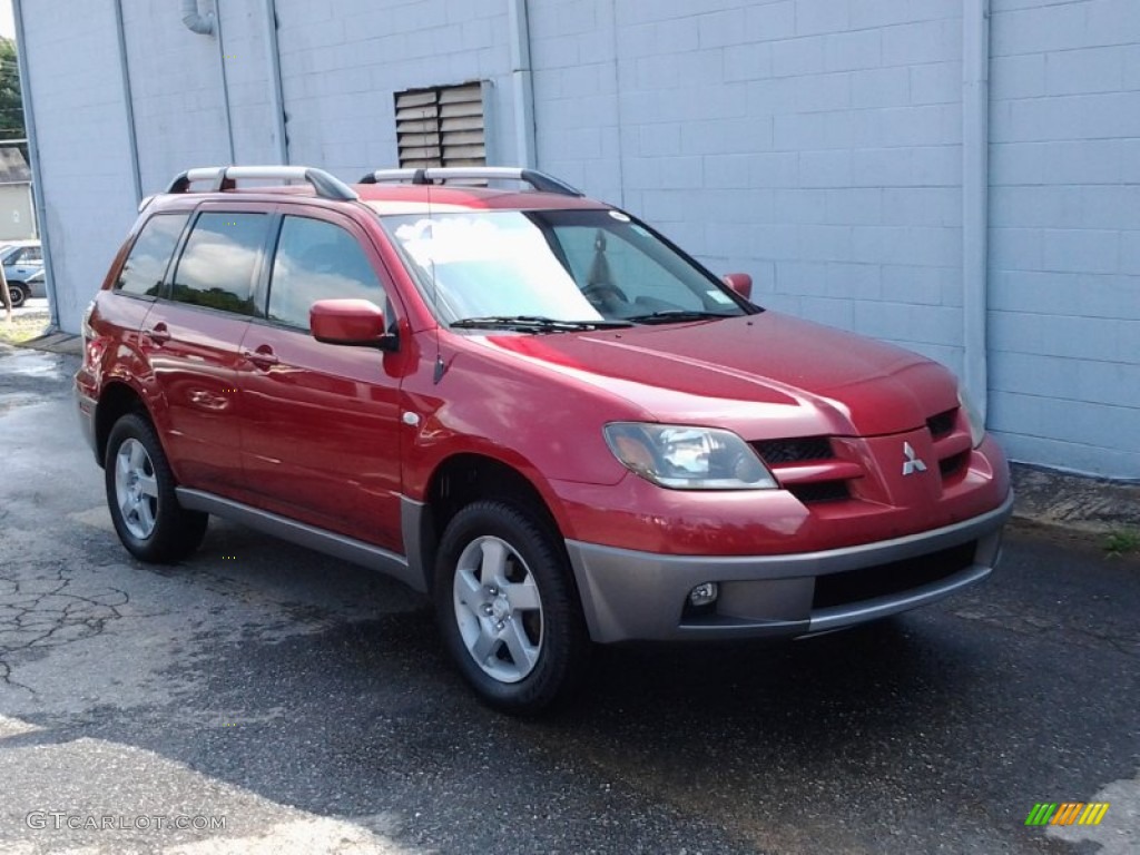 2003 Outlander XLS 4WD - Phoenix Red / Charcoal photo #2