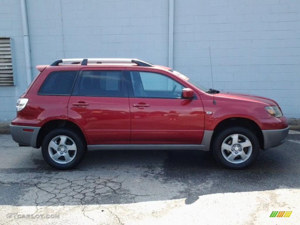 2003 Outlander XLS 4WD - Phoenix Red / Charcoal photo #3