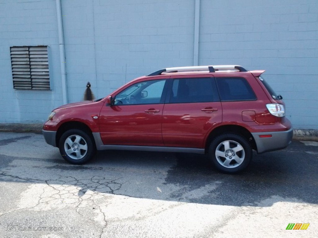 2003 Outlander XLS 4WD - Phoenix Red / Charcoal photo #7