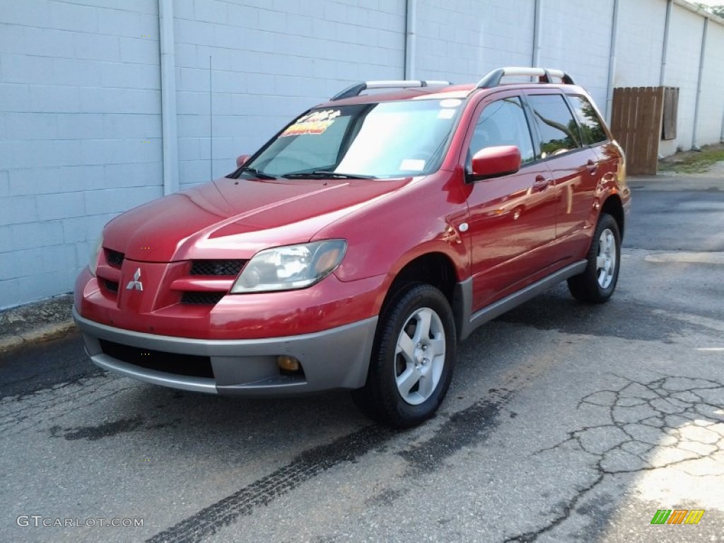2003 Outlander XLS 4WD - Phoenix Red / Charcoal photo #8