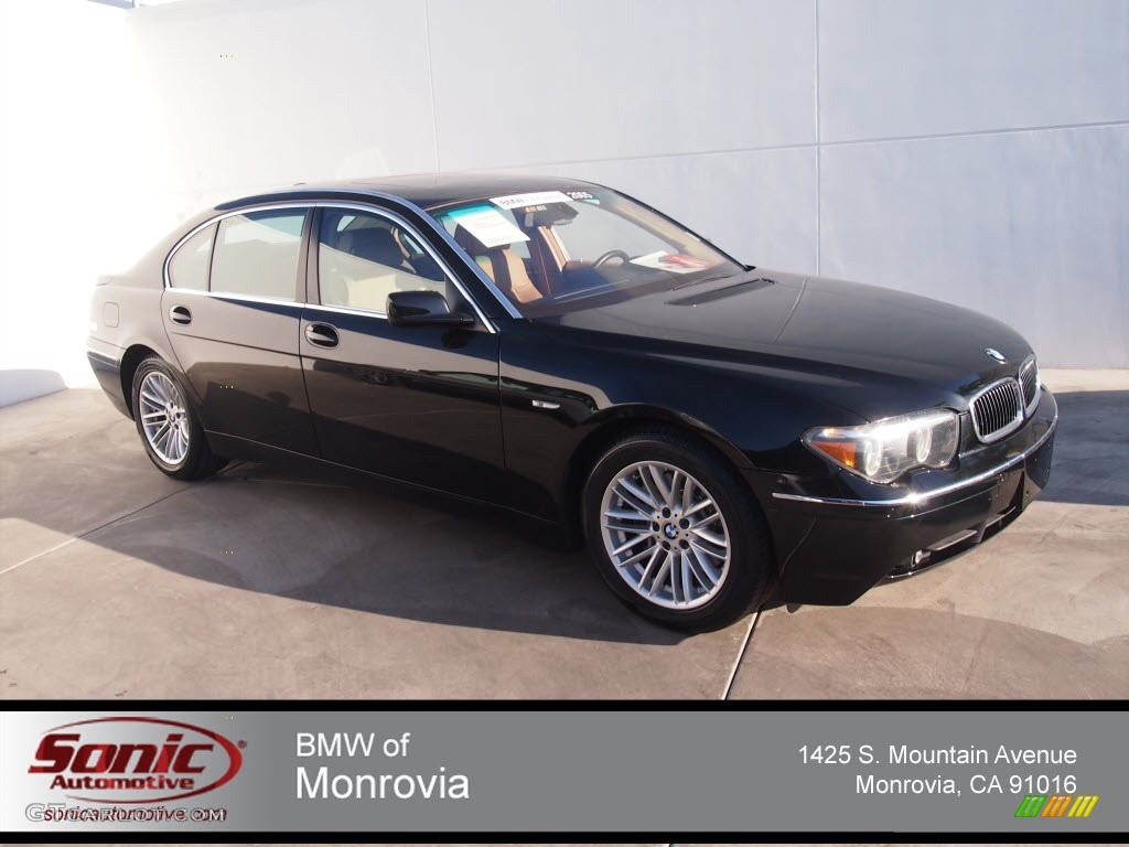 2005 7 Series 745Li Sedan - Jet Black / Black/Natural Brown photo #1