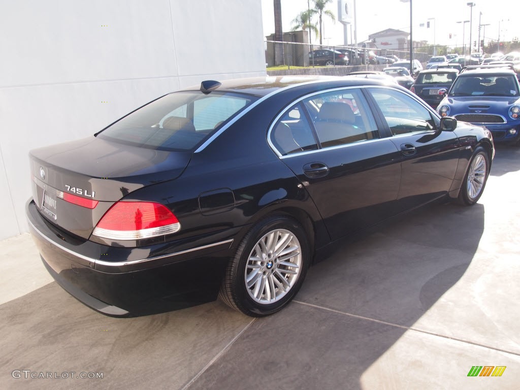 2005 7 Series 745Li Sedan - Jet Black / Black/Natural Brown photo #8