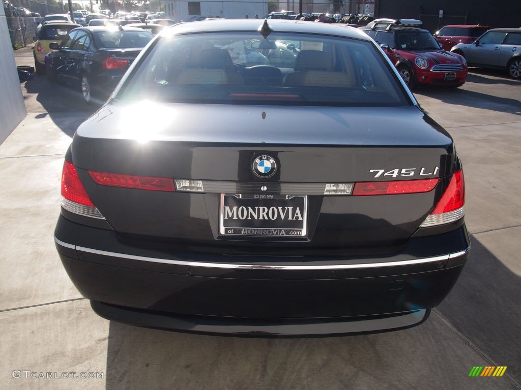 2005 7 Series 745Li Sedan - Jet Black / Black/Natural Brown photo #9