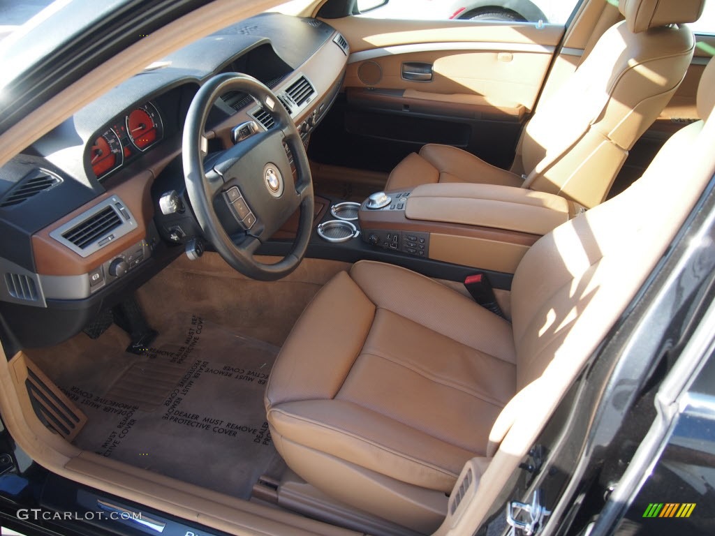 2005 7 Series 745Li Sedan - Jet Black / Black/Natural Brown photo #13