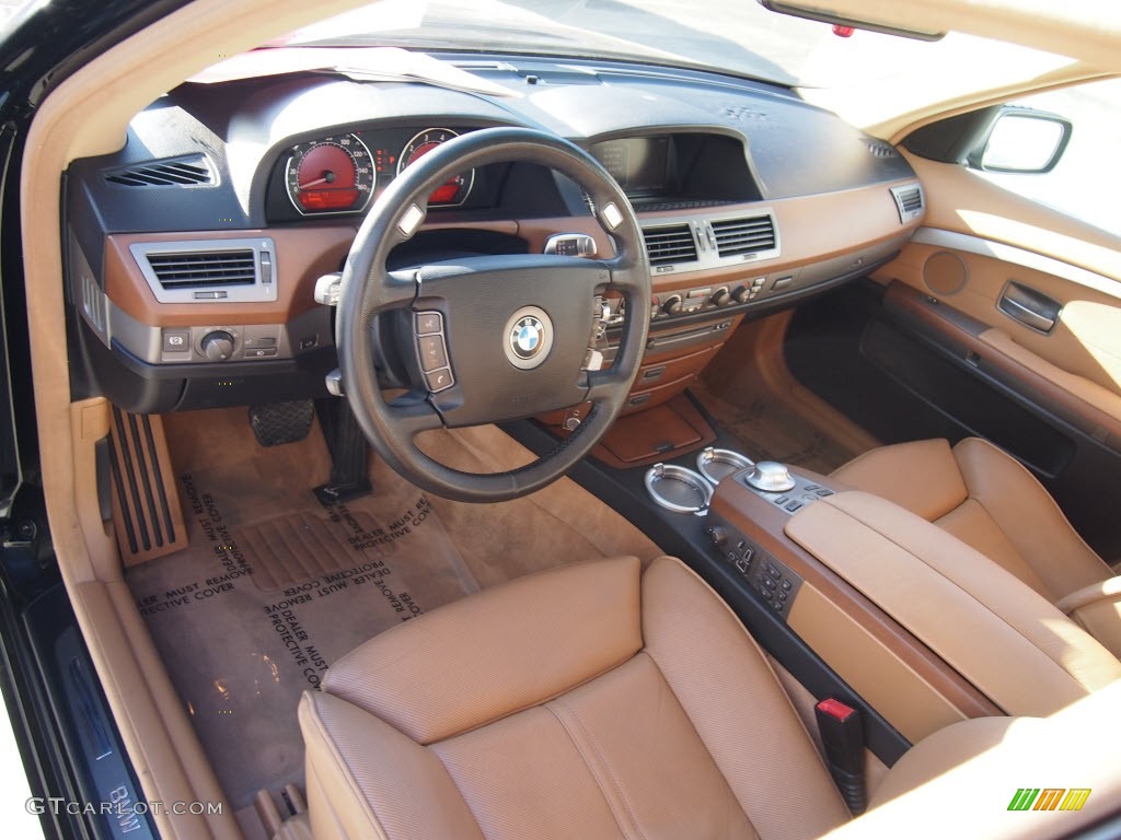 2005 7 Series 745Li Sedan - Jet Black / Black/Natural Brown photo #14