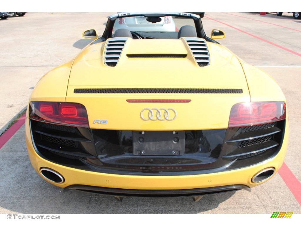 Audi Exclusive Custom Color Speed Yellow 2011 Audi R8 Spyder 5.2 FSI quattro Exterior Photo #85153637