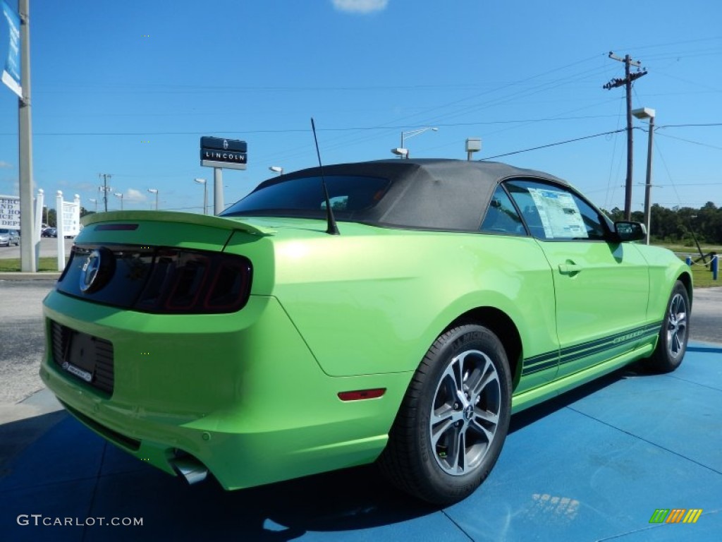 2014 Mustang V6 Premium Convertible - Gotta Have it Green / Charcoal Black photo #3