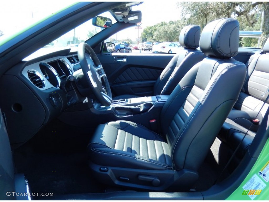 Charcoal Black Interior 2014 Ford Mustang V6 Premium Convertible Photo #85155152