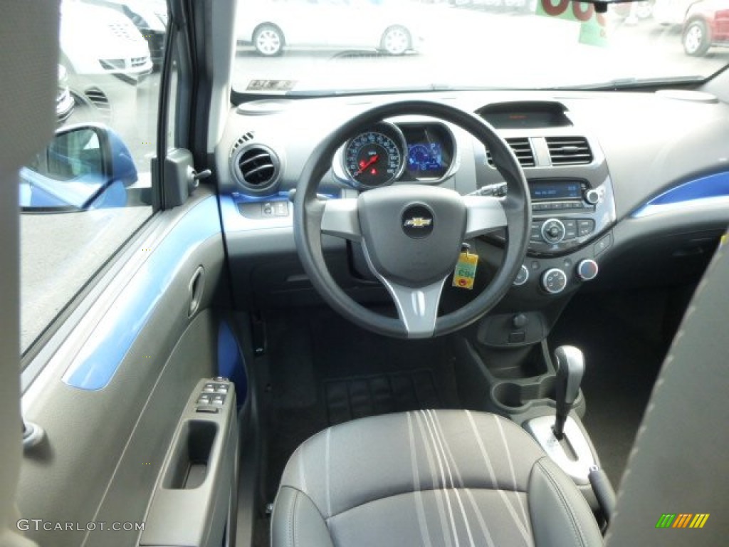 2014 Chevrolet Spark LS Silver/Blue Dashboard Photo #85156295