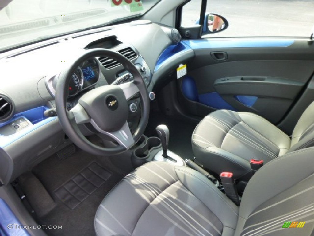 Silver/Blue Interior 2014 Chevrolet Spark LS Photo #85156343