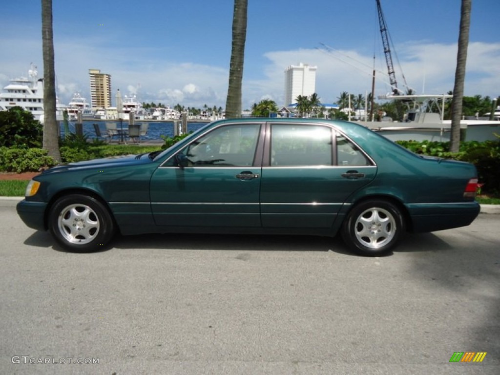 Brilliant Emerald Green Metallic 1997 Mercedes-Benz S 420 Sedan Exterior Photo #85157033