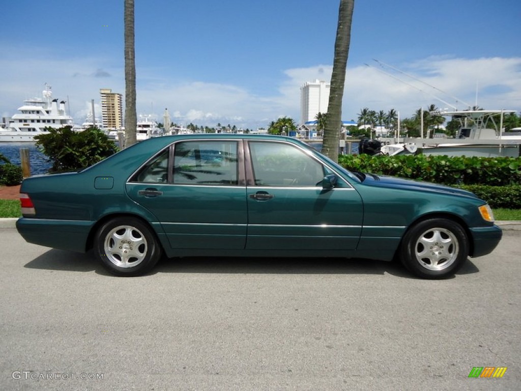 Brilliant Emerald Green Metallic 1997 Mercedes-Benz S 420 Sedan Exterior Photo #85157240