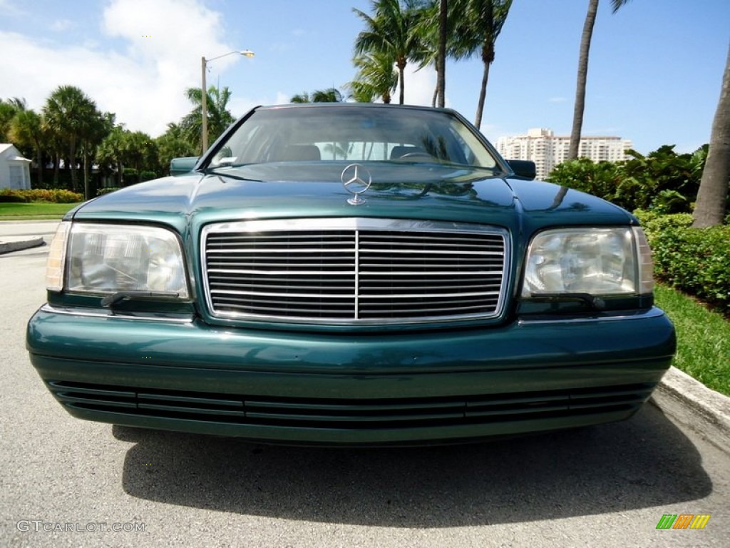 Brilliant Emerald Green Metallic 1997 Mercedes-Benz S 420 Sedan Exterior Photo #85157534