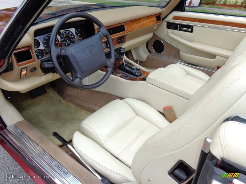 Ivory Interior 1995 Jaguar XJ XJS Convertible Photo #85159178