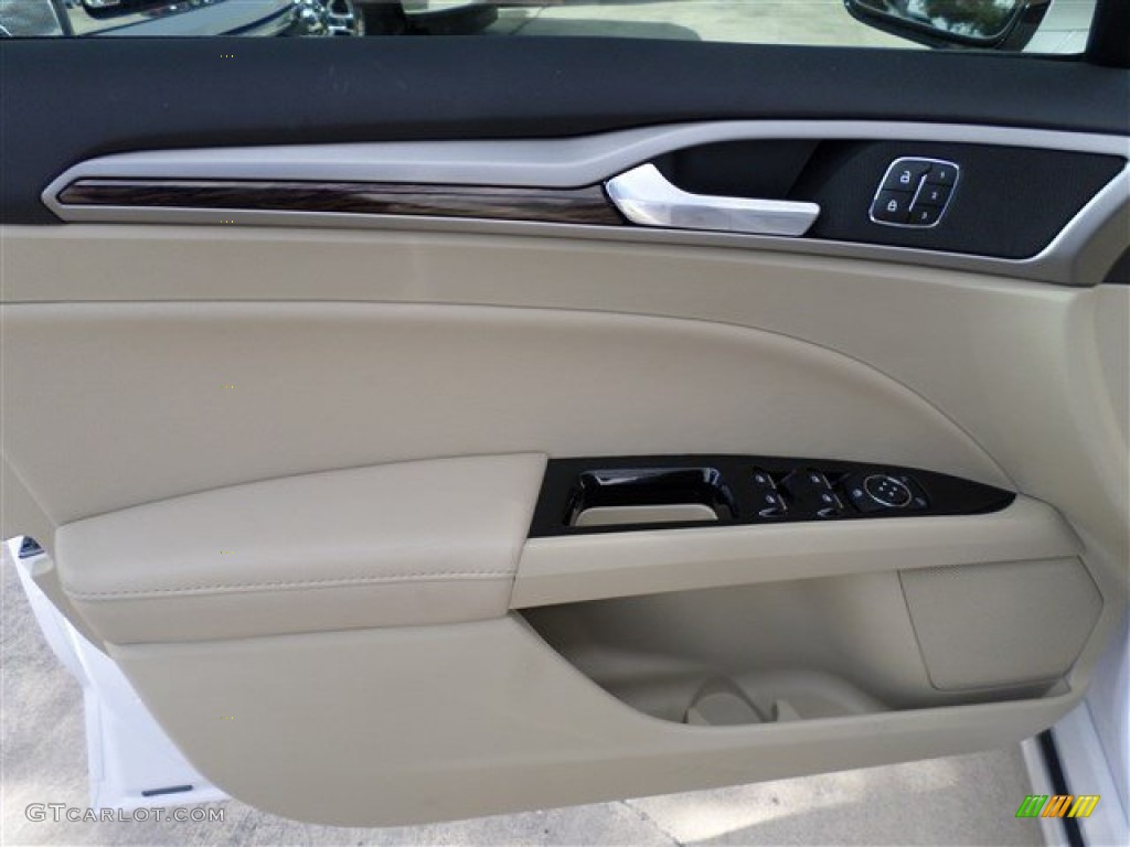 2014 Fusion SE EcoBoost - White Platinum / Dune photo #18