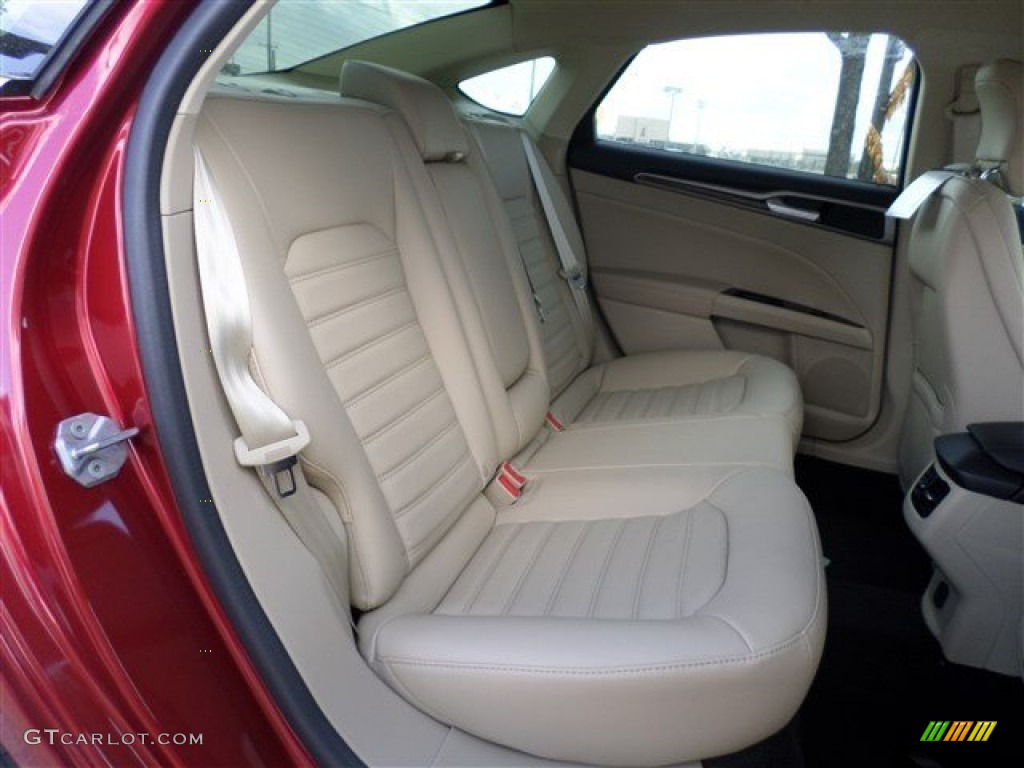2014 Ford Fusion SE EcoBoost Rear Seat Photo #85162823