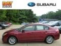 Deep Cherry Red Pearl 2013 Subaru Impreza 2.0i Premium 4 Door