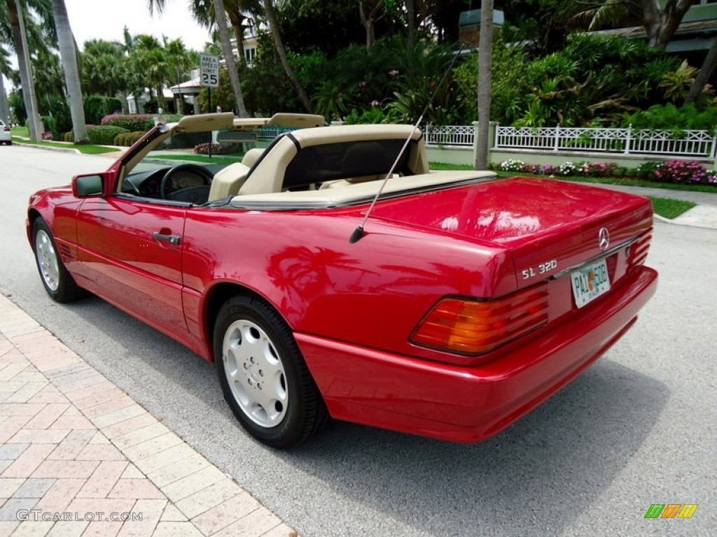 1994 SL 320 Roadster - Imperial Red / Beige photo #1