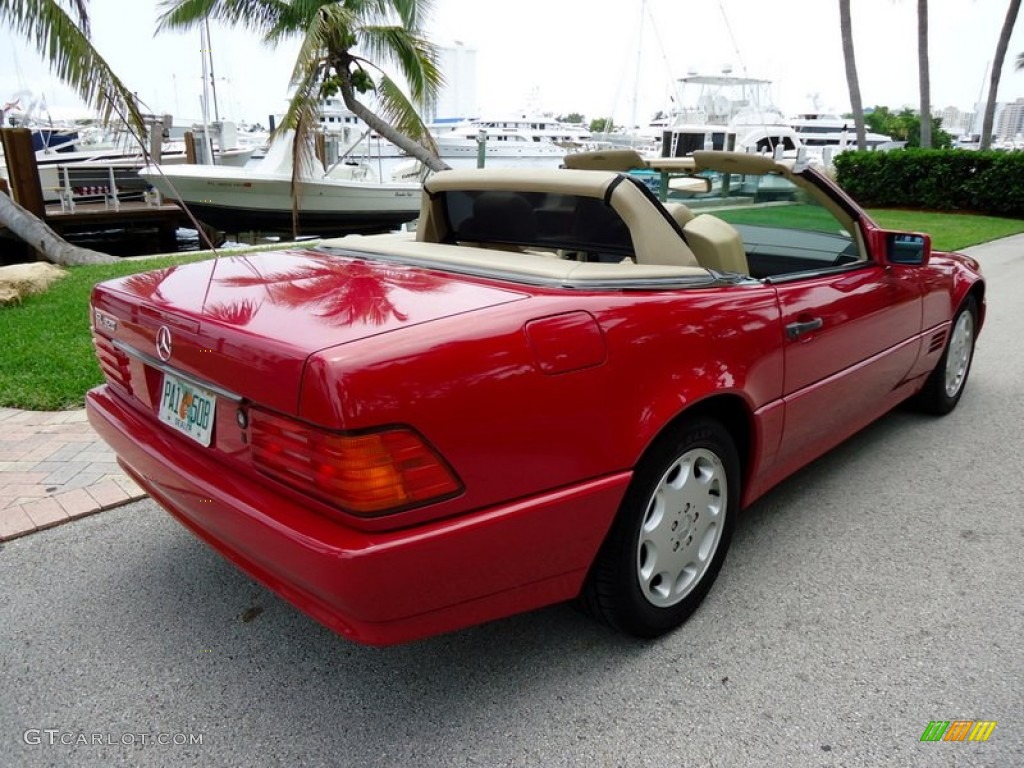 1994 SL 320 Roadster - Imperial Red / Beige photo #4