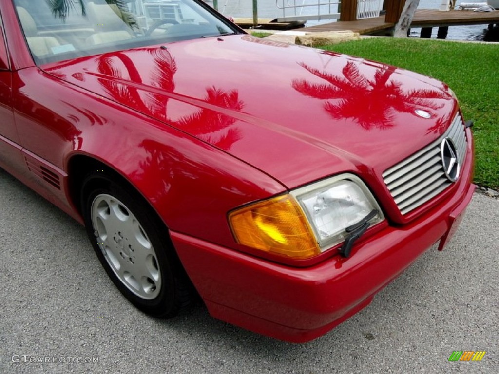 1994 SL 320 Roadster - Imperial Red / Beige photo #9