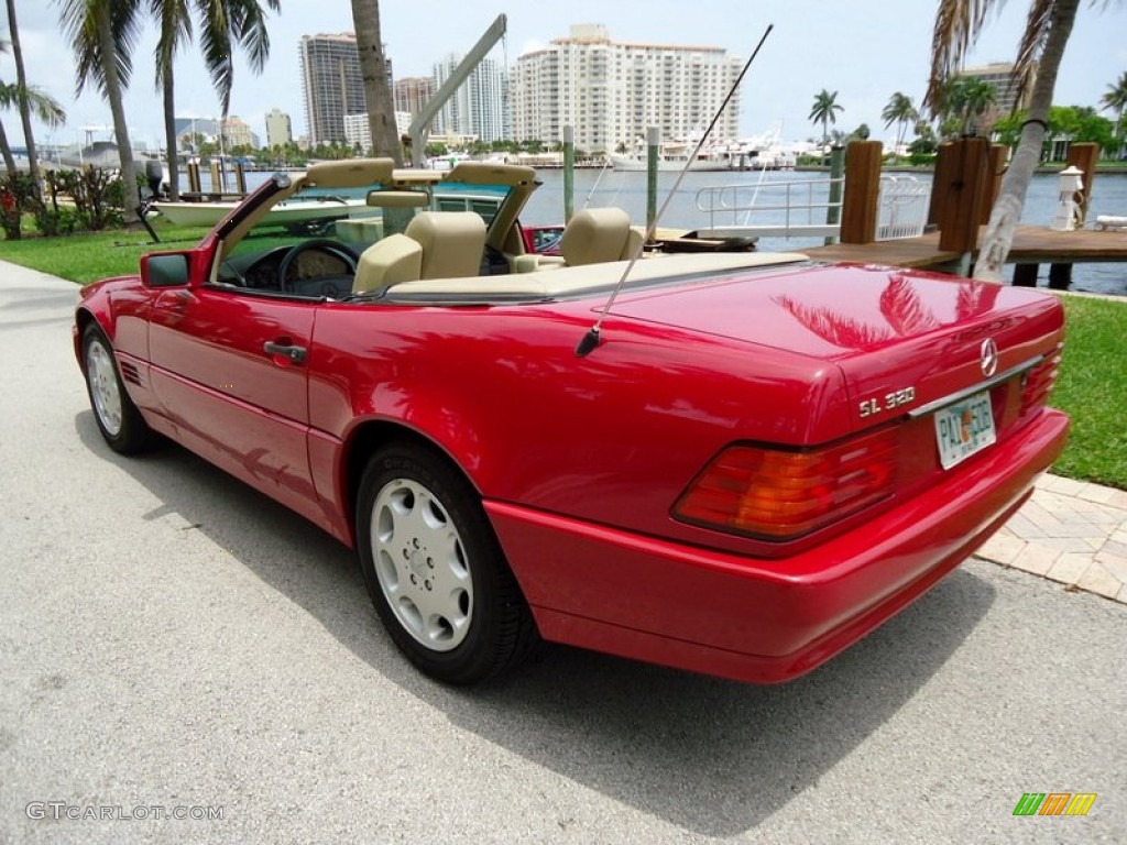 1994 SL 320 Roadster - Imperial Red / Beige photo #12