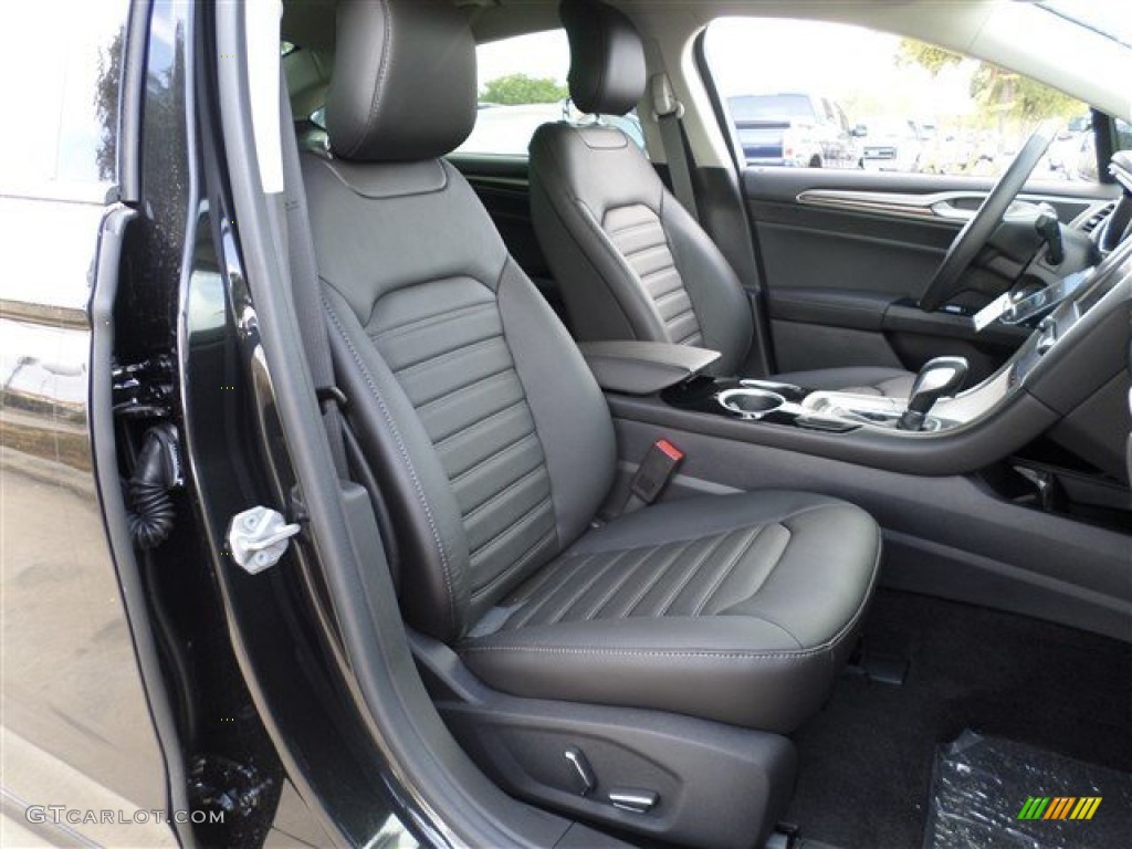 Charcoal Black Interior 2014 Ford Fusion SE EcoBoost Photo #85164207