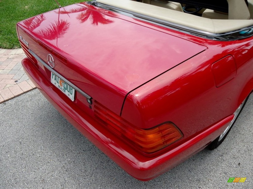 1994 SL 320 Roadster - Imperial Red / Beige photo #26