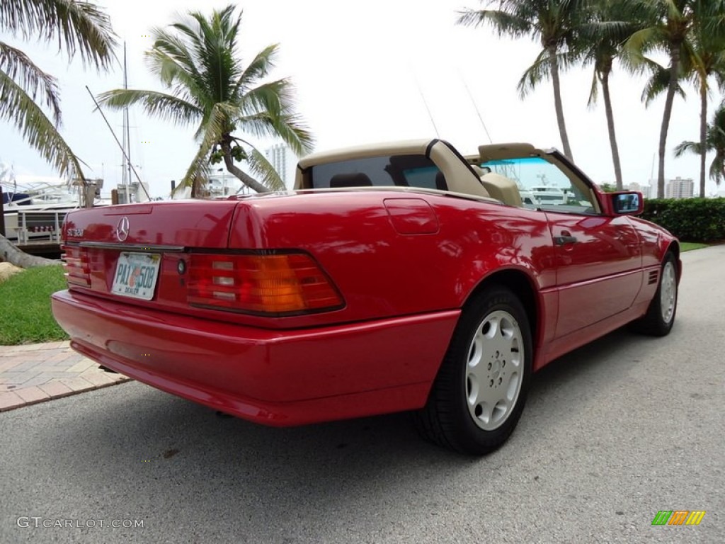 1994 SL 320 Roadster - Imperial Red / Beige photo #27