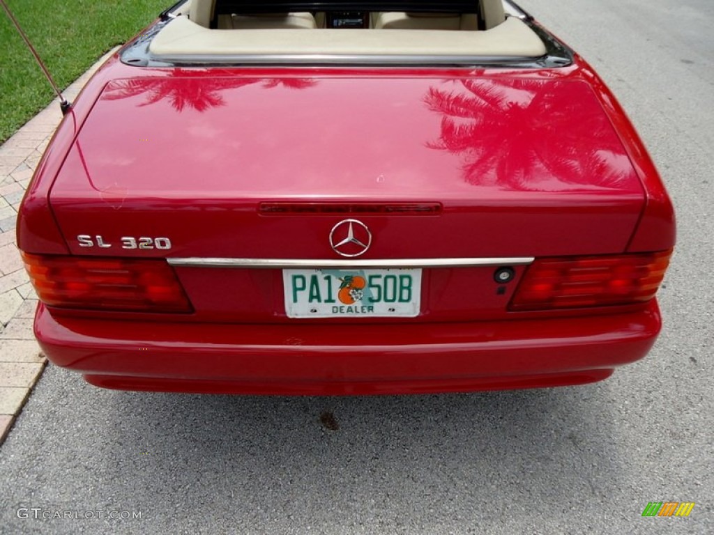 1994 SL 320 Roadster - Imperial Red / Beige photo #29