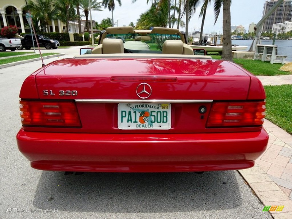 1994 SL 320 Roadster - Imperial Red / Beige photo #32