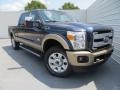Front 3/4 View of 2014 F250 Super Duty King Ranch Crew Cab 4x4