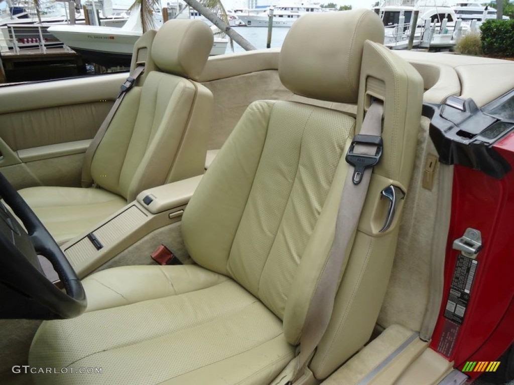 1994 SL 320 Roadster - Imperial Red / Beige photo #48