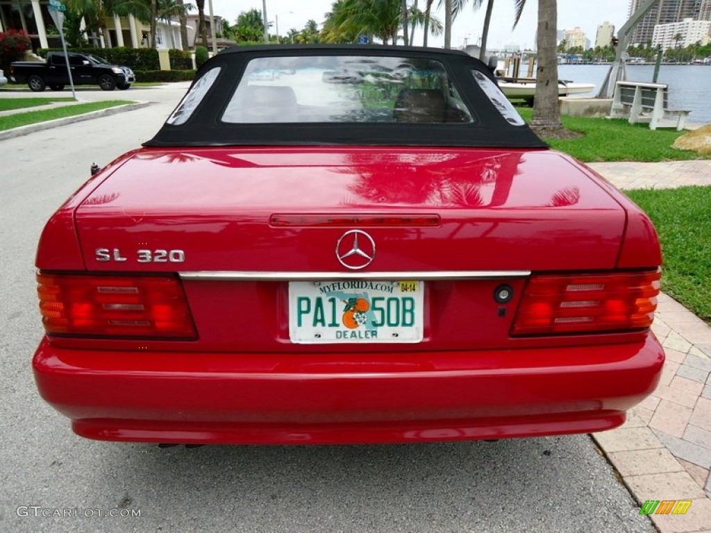 1994 SL 320 Roadster - Imperial Red / Beige photo #58