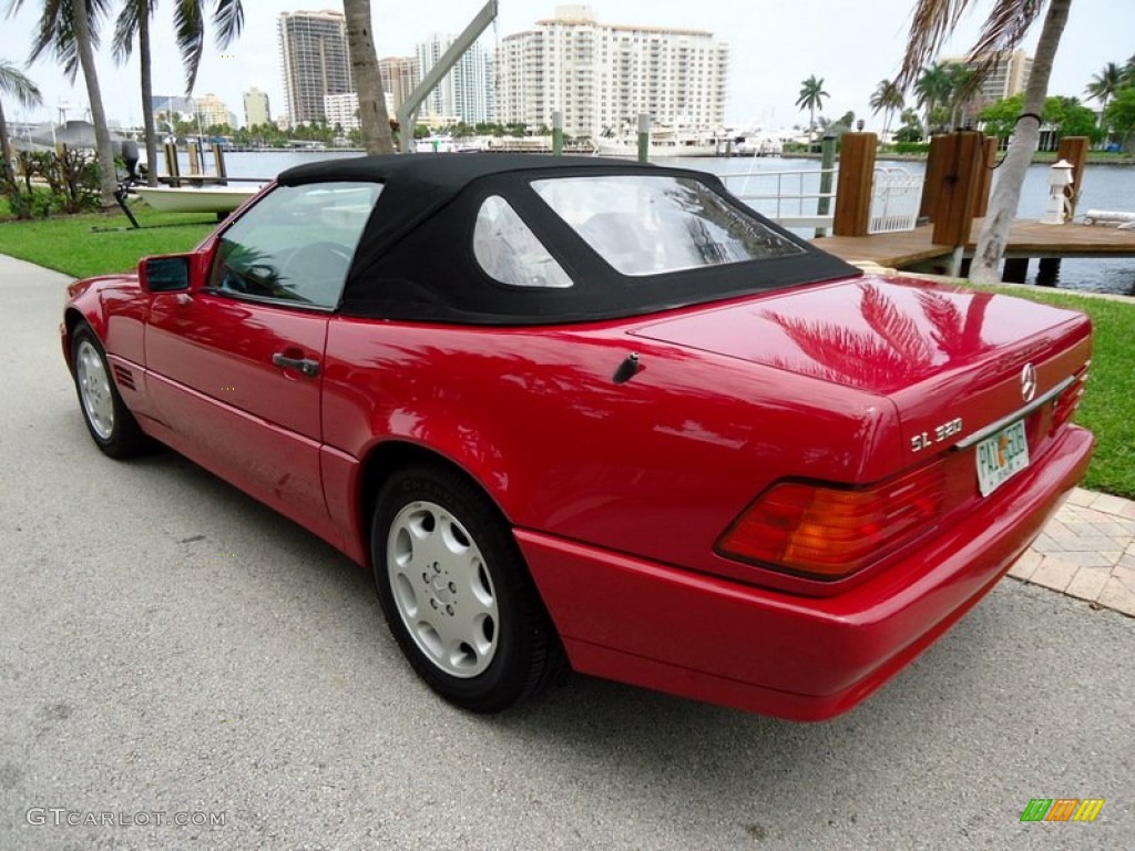 1994 SL 320 Roadster - Imperial Red / Beige photo #59