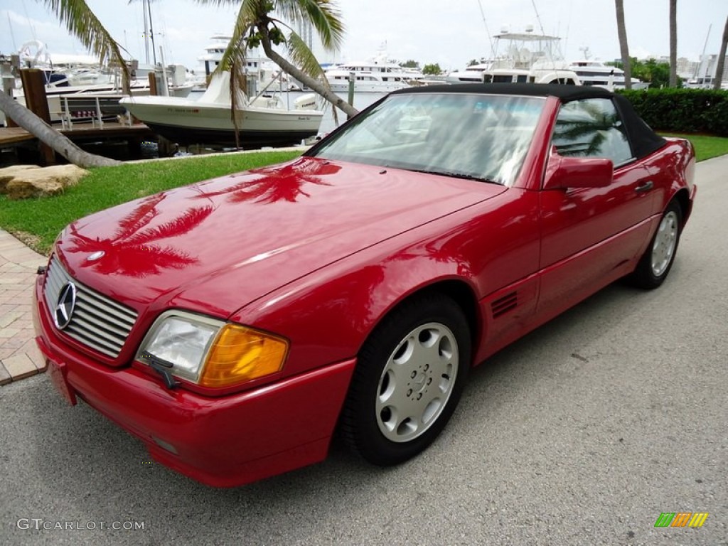 1994 SL 320 Roadster - Imperial Red / Beige photo #61