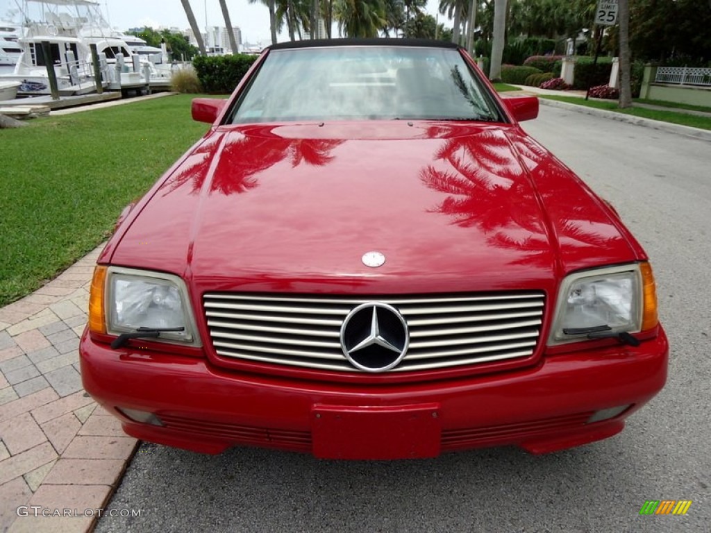 1994 SL 320 Roadster - Imperial Red / Beige photo #62