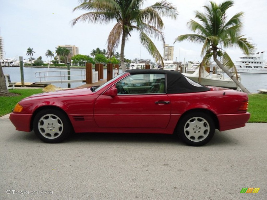 1994 SL 320 Roadster - Imperial Red / Beige photo #63
