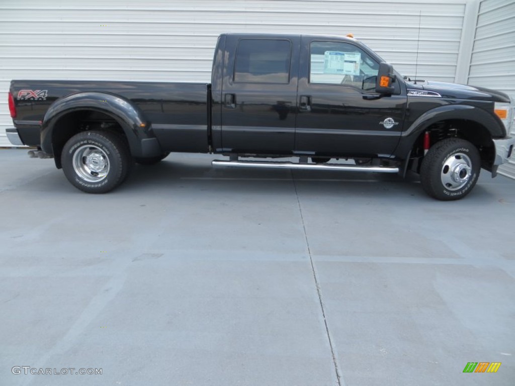 Tuxedo Black Metallic 2014 Ford F350 Super Duty Lariat Crew Cab 4x4 Dually Exterior Photo #85165228